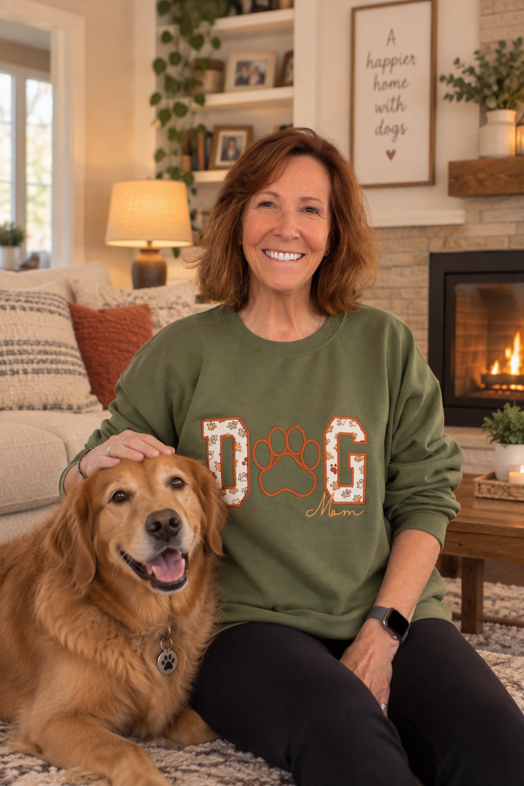 Embroidered Dog Mom Sweatshirt | Cozy Dog Shirt | Gift for Dog Lover
