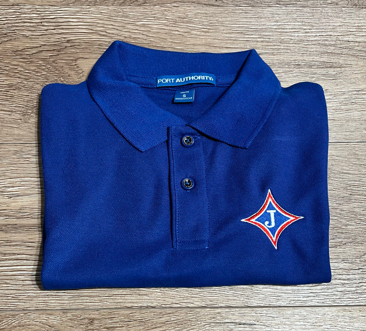 Youth Short Sleeve cotton/poly Polo with school logo