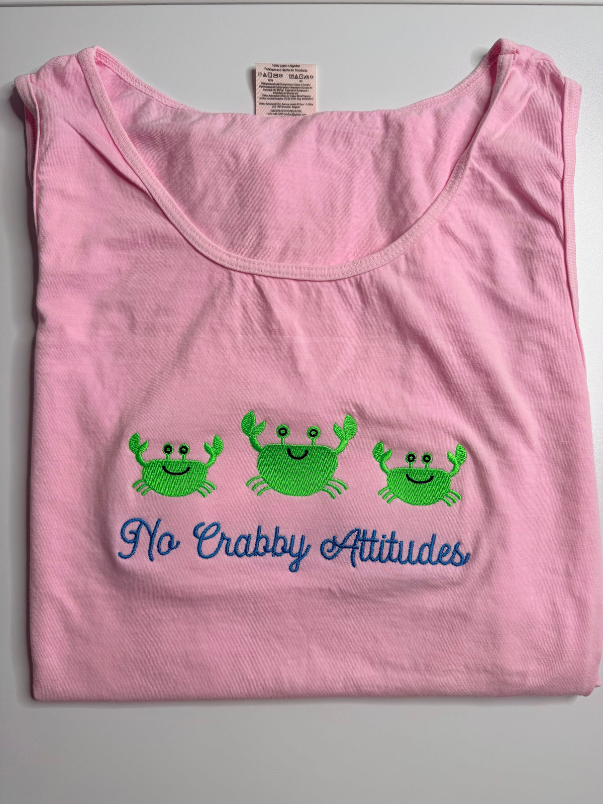 No Crabby Attitudes Bright Top | Summer Fun Shirt | Beach shirt | Pool Coverup