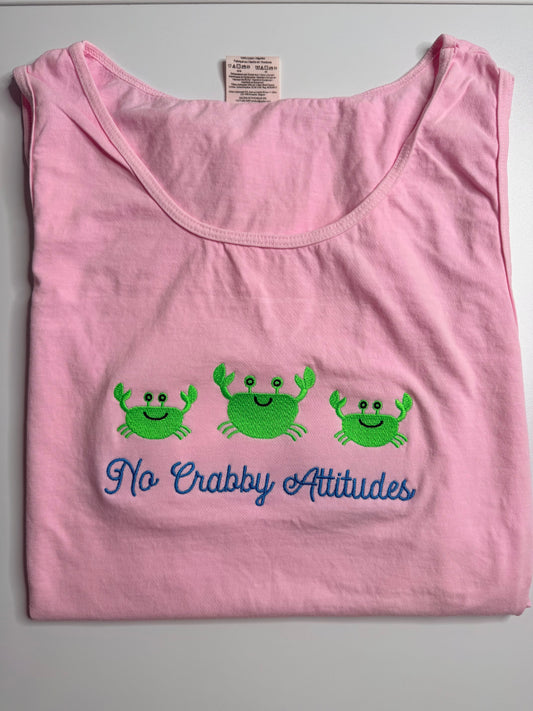 No Crabby Attitudes Bright Top | Summer Fun Shirt | Beach shirt | Pool Coverup