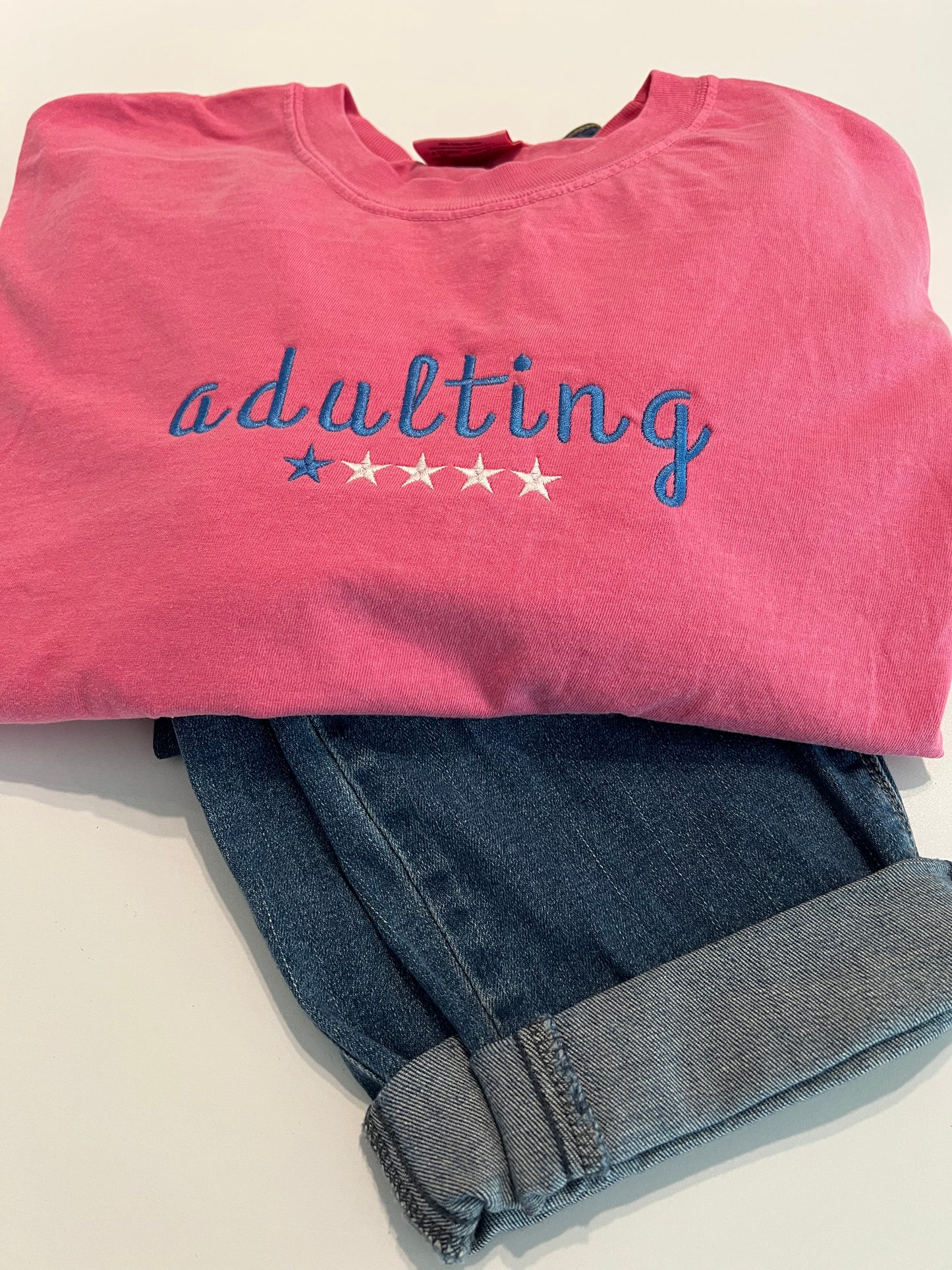 Adulting Stars Short Sleeve Shirt