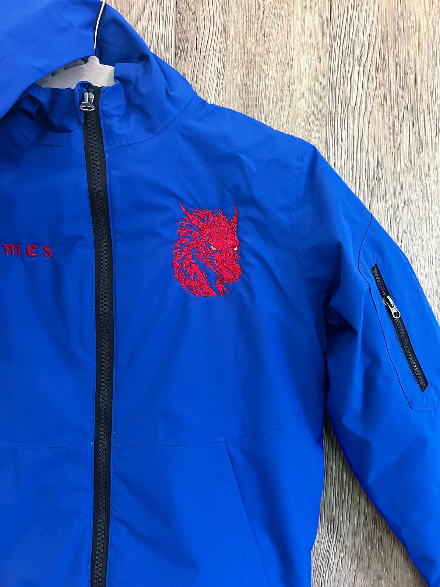 Youth Waterproof Insulated Jacket with fierce dragon