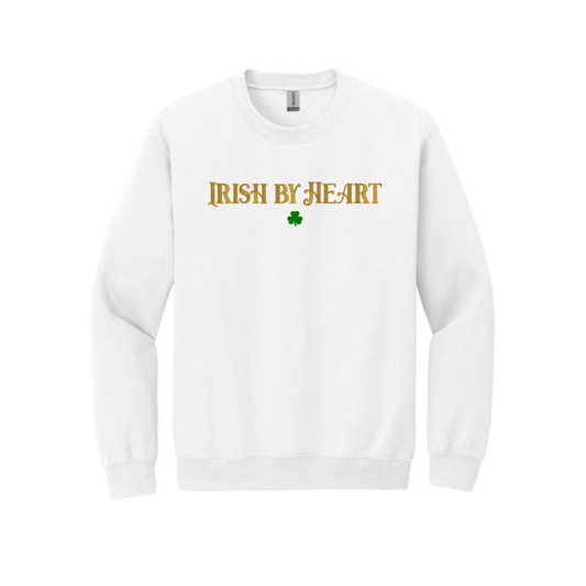Embroidered Irish By Heart Sweatshirt | St Patrick's Day Crewneck | Fun Irish Sweater | St Patty's Day Top