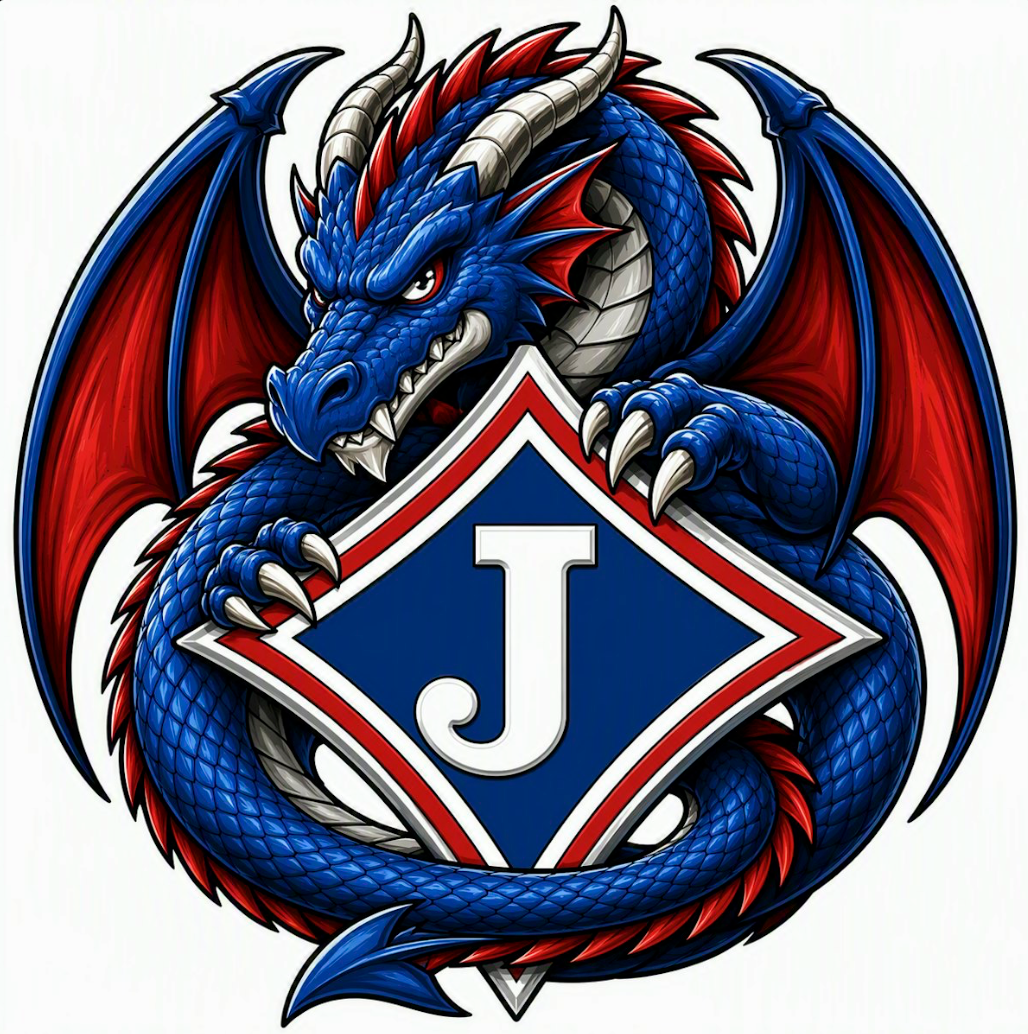 Sweatshirt with Fierce Dragon Protecting the Jefferson logo - DTF Print