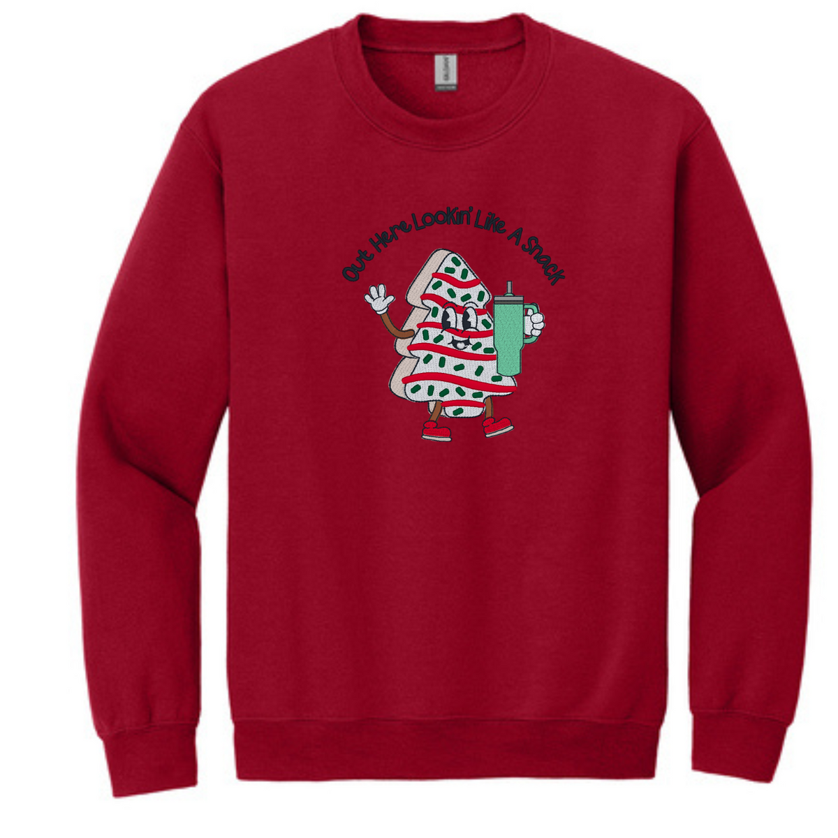 Christmas Tree Cake Lookin' Like a Snack - Crewneck Sweatshirt