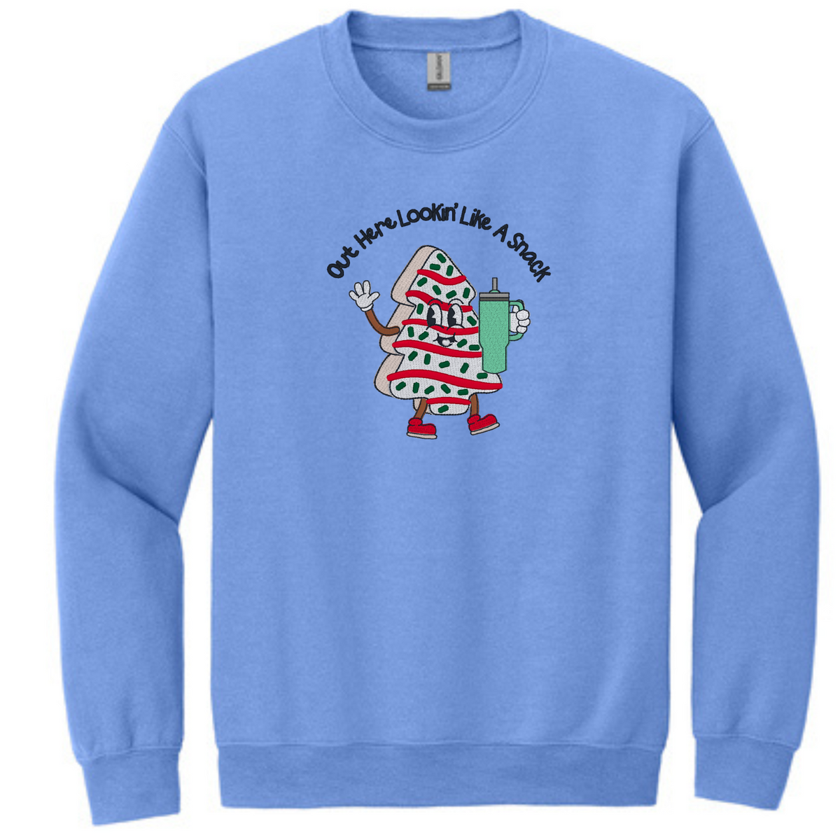 Christmas Tree Cake Lookin' Like a Snack - Crewneck Sweatshirt