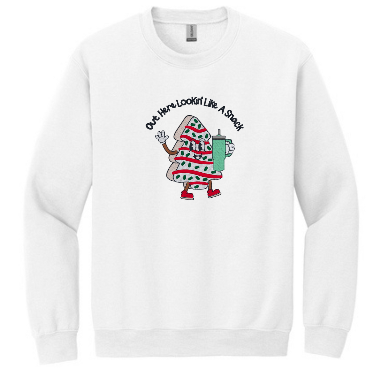 Christmas Tree Cake Lookin' Like a Snack - Crewneck Sweatshirt