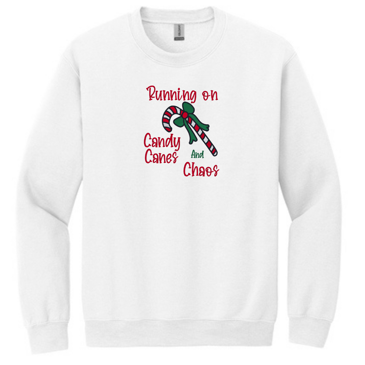 Running on Candy Canes and Chaos - Crewneck Sweatshirt