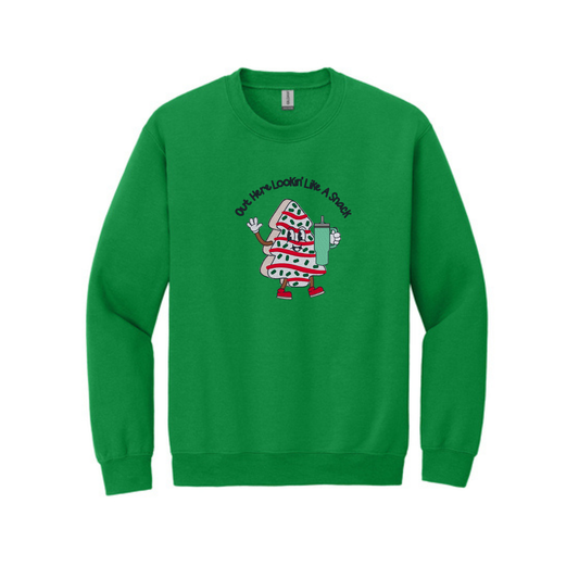 Christmas Tree Cake Lookin' Like a Snack - Crewneck Sweatshirt