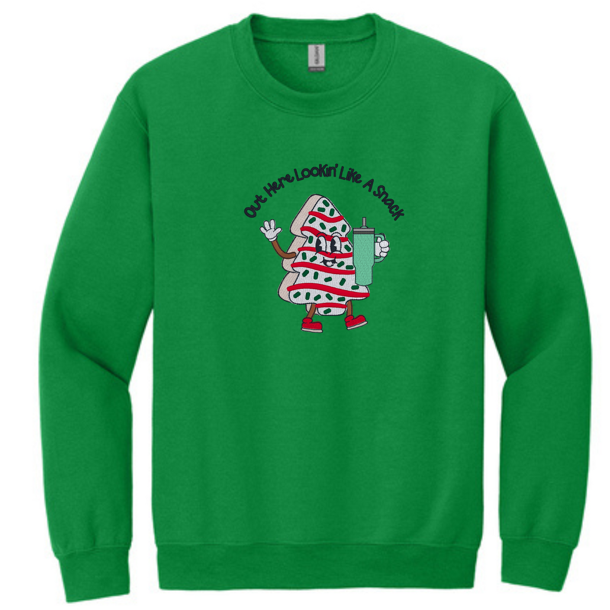 Christmas Tree Cake Lookin' Like a Snack - Crewneck Sweatshirt