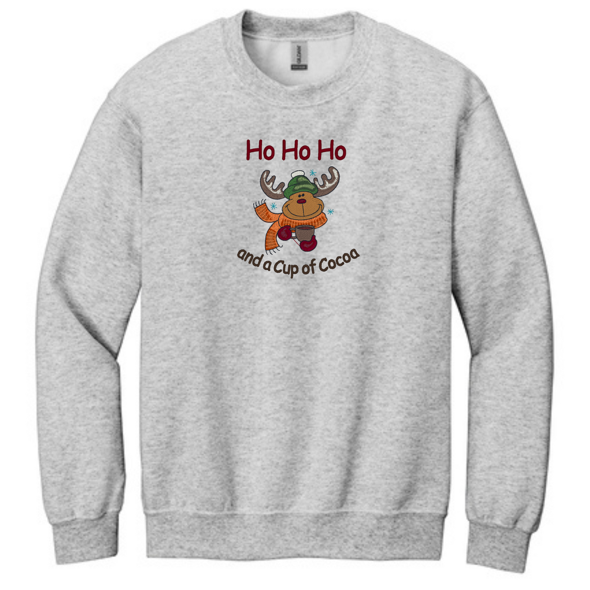 Happy HO HO HO and a Cup of Cocoa - Crewneck Sweatshirt