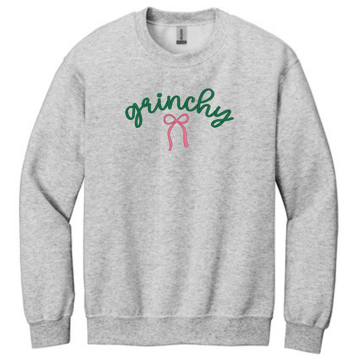 Grinchy, but with a bow - Crewneck Sweatshirt