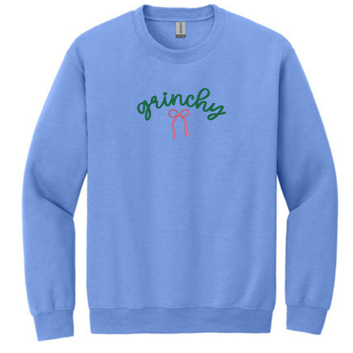 Grinchy, but with a bow - Crewneck Sweatshirt