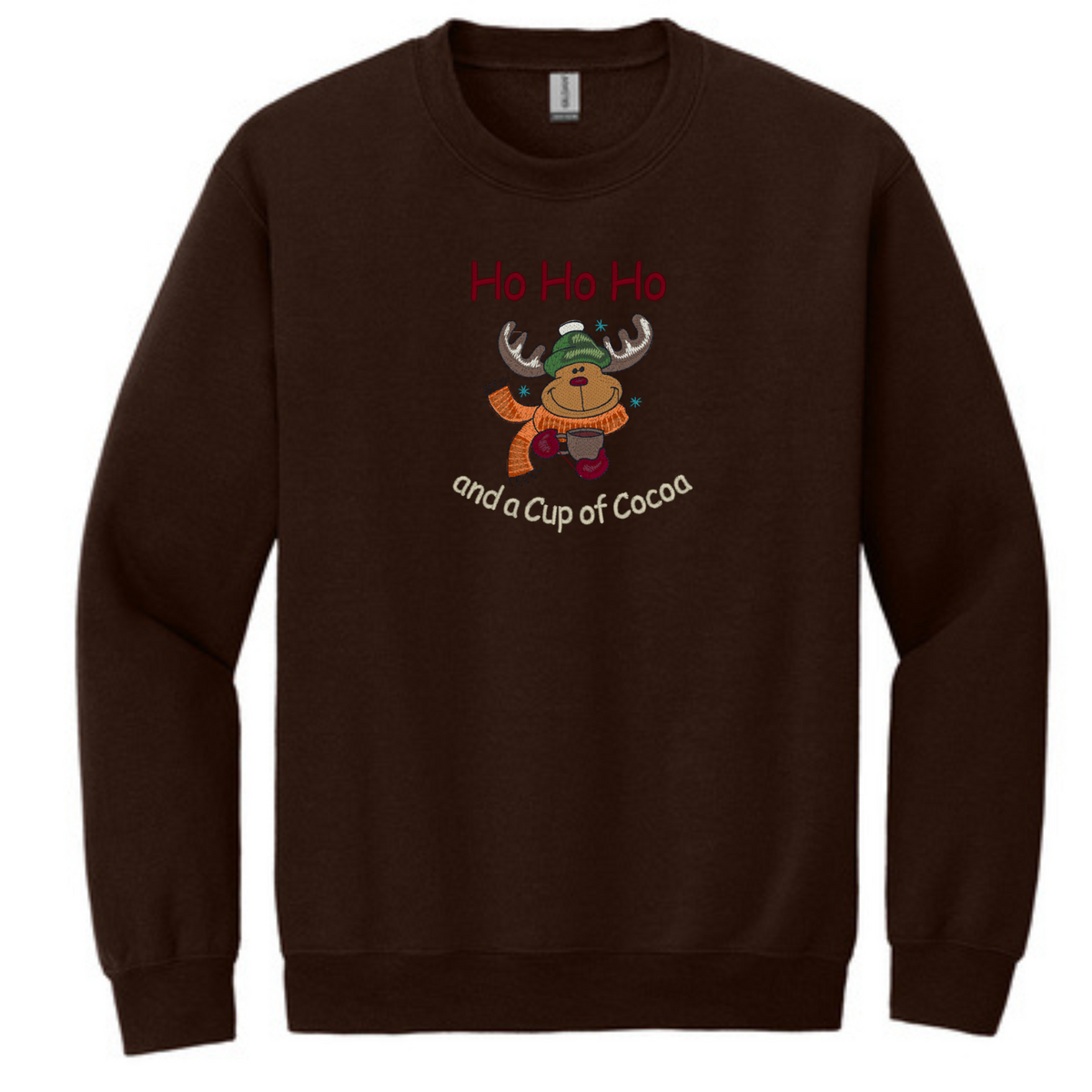 Happy HO HO HO and a Cup of Cocoa - Crewneck Sweatshirt