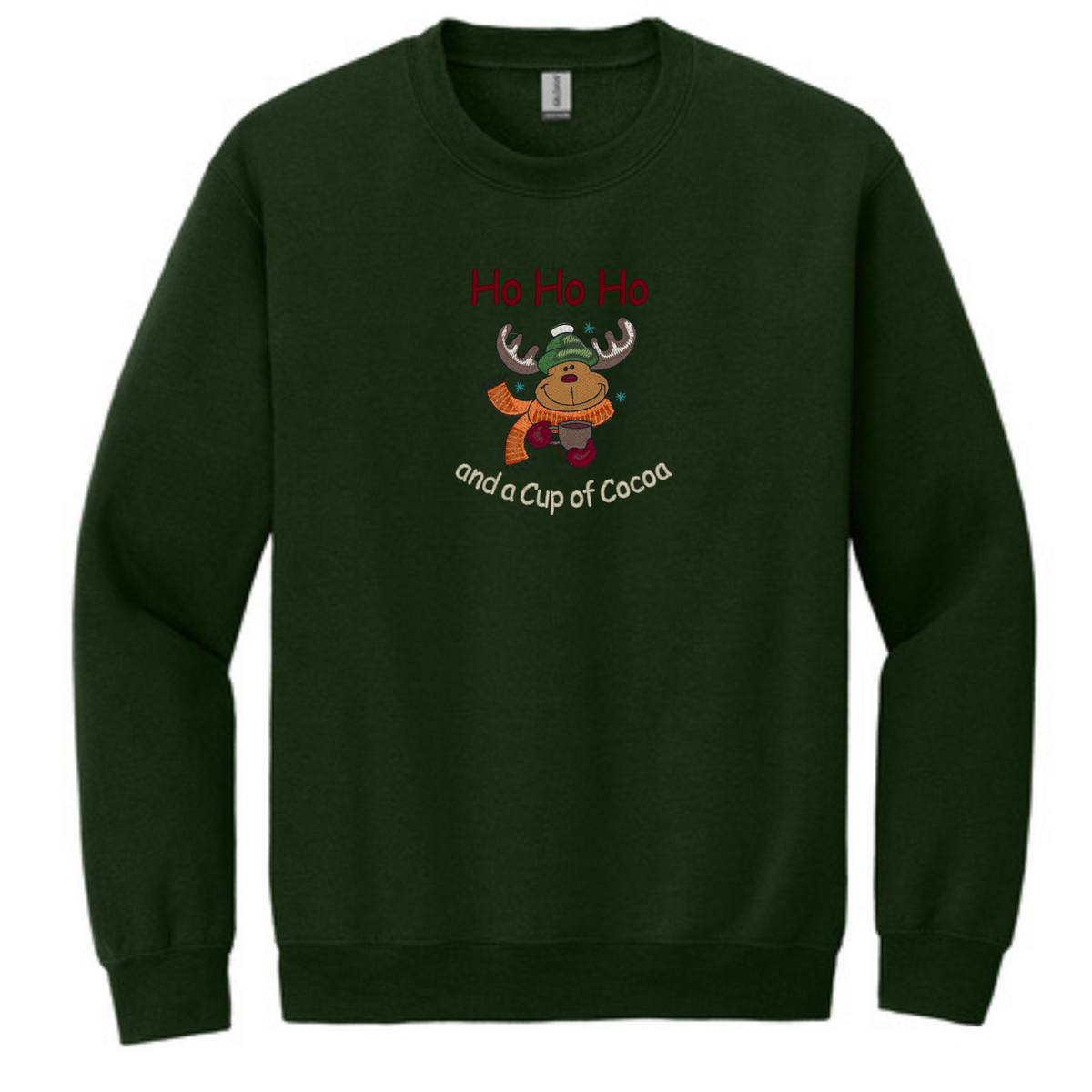 Happy HO HO HO and a Cup of Cocoa - Crewneck Sweatshirt