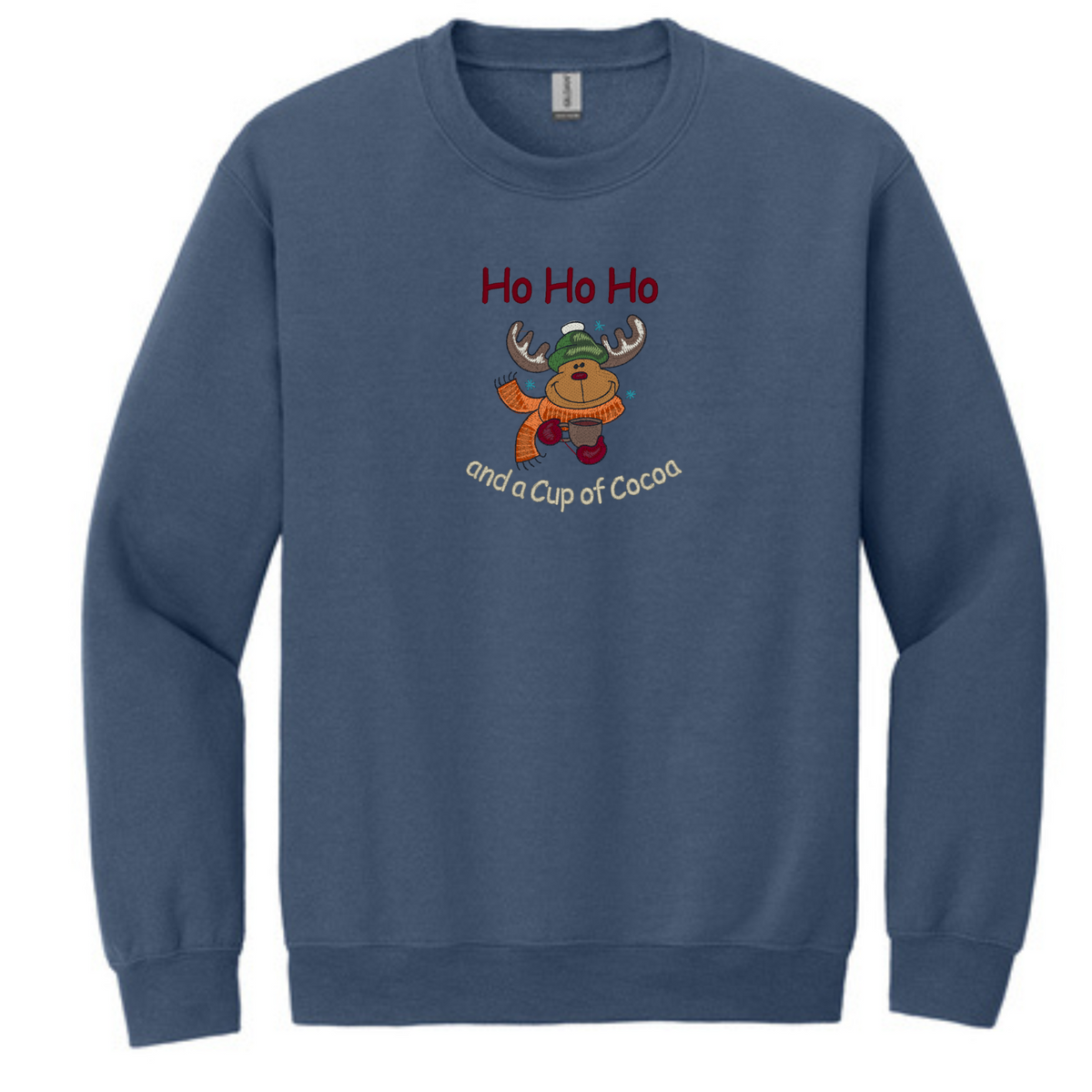 Happy HO HO HO and a Cup of Cocoa - Crewneck Sweatshirt