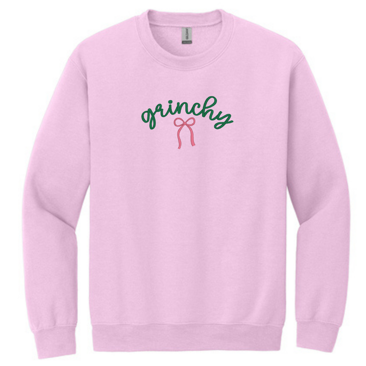 Grinchy, but with a bow - Crewneck Sweatshirt