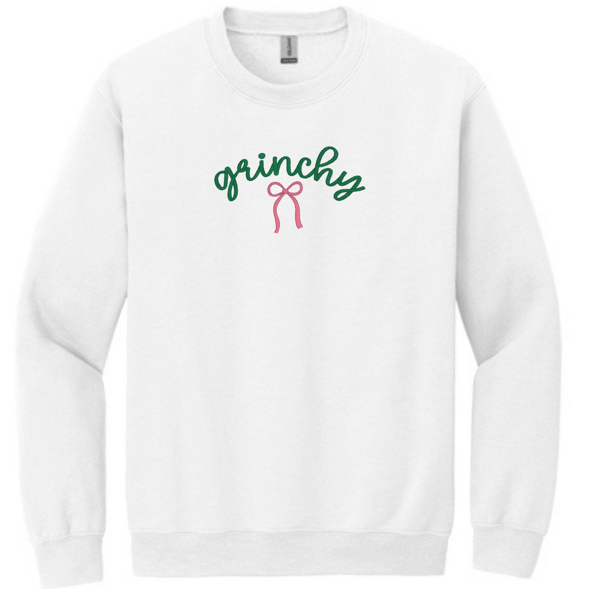 Grinchy, but with a bow - Crewneck Sweatshirt