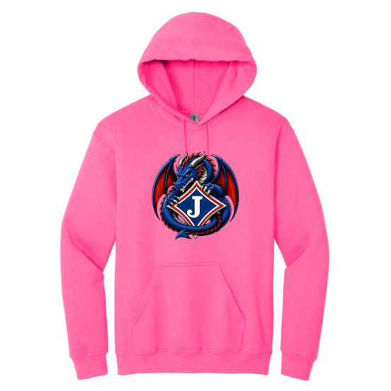 Sweatshirt with Fierce Dragon Protecting the Jefferson logo - DTF Print