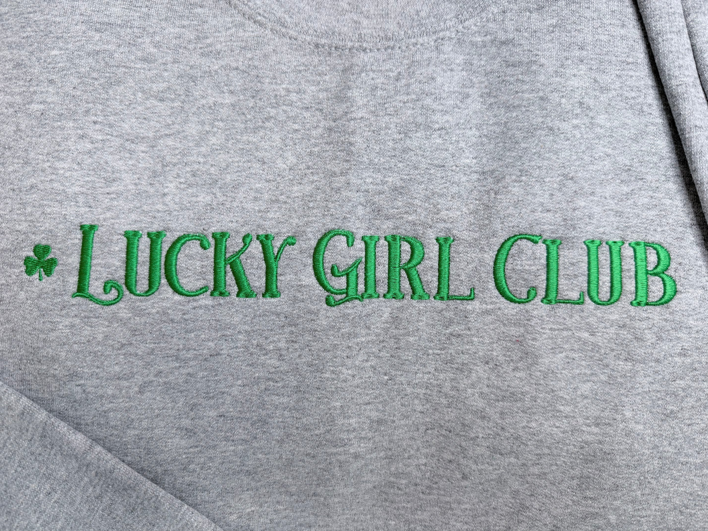Embroidered Lucky Girl Club Sweatshirt | St Patrick's Day Crewneck