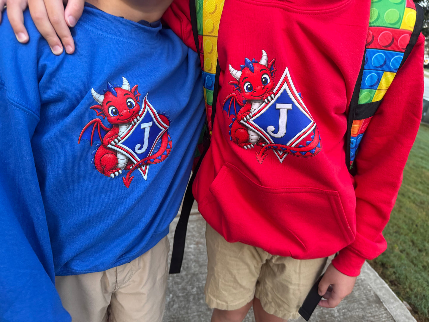 Youth Sweatshirt with Dragon Trail Wrapped Logo in DTF Print