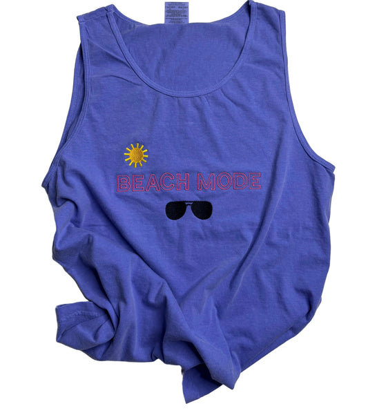 Beach Mode Summer Tank Top | Vacation t-shirt | Beachwear Top