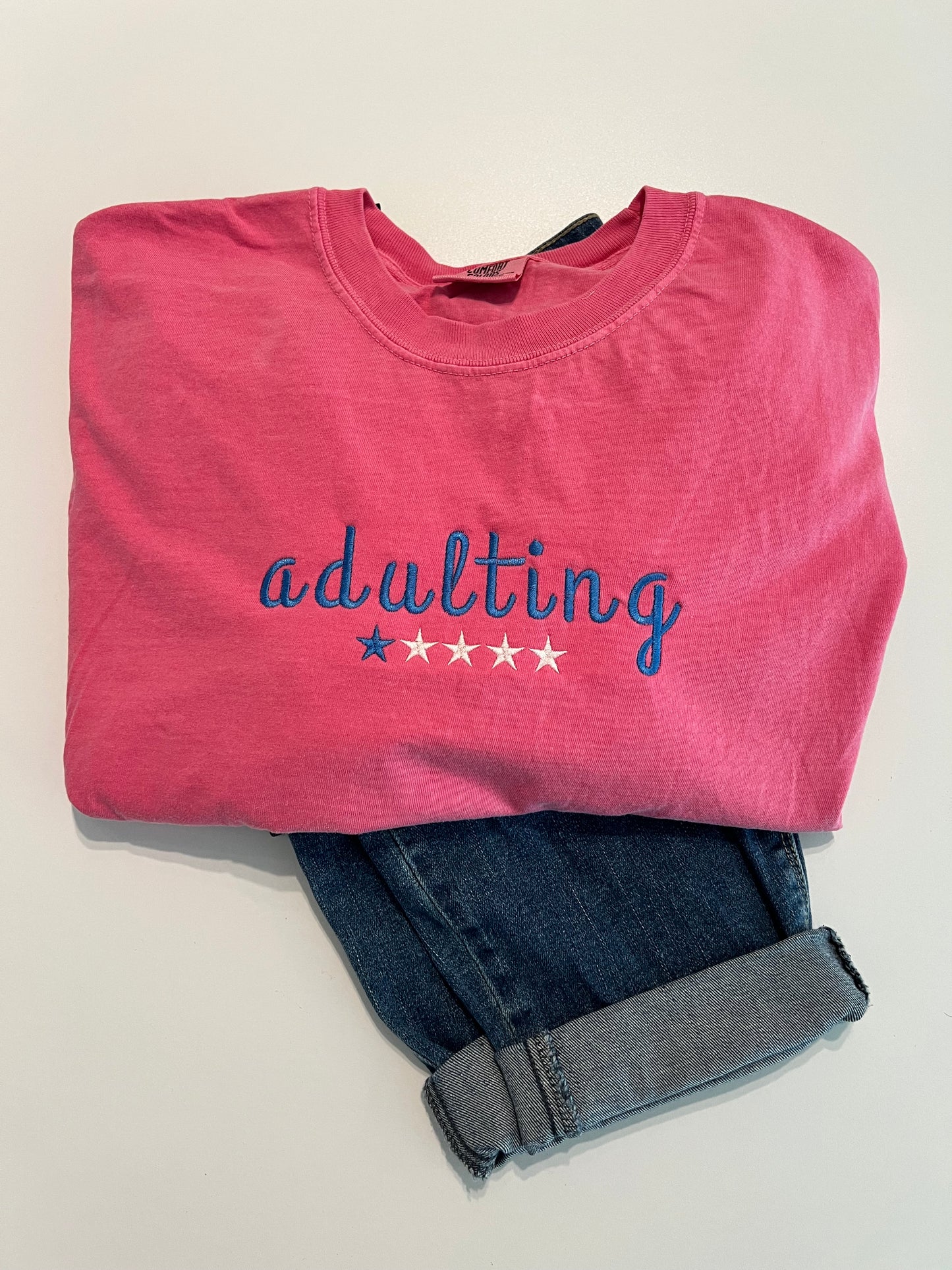 Adulting Stars Short Sleeve Shirt