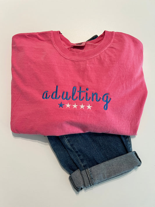 Adulting Stars Short Sleeve Shirt
