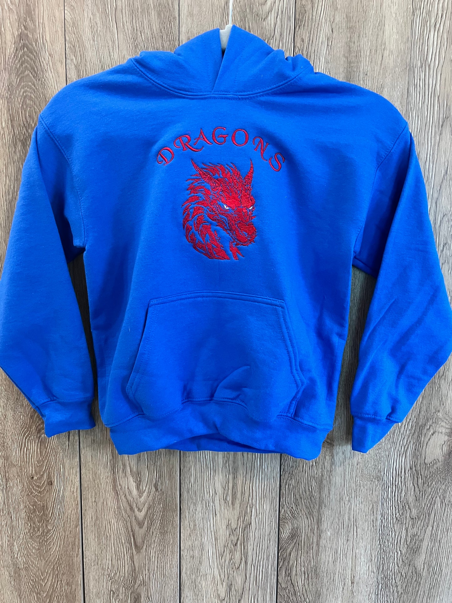 Youth Hooded Sweatshirt with Fierce Dragon