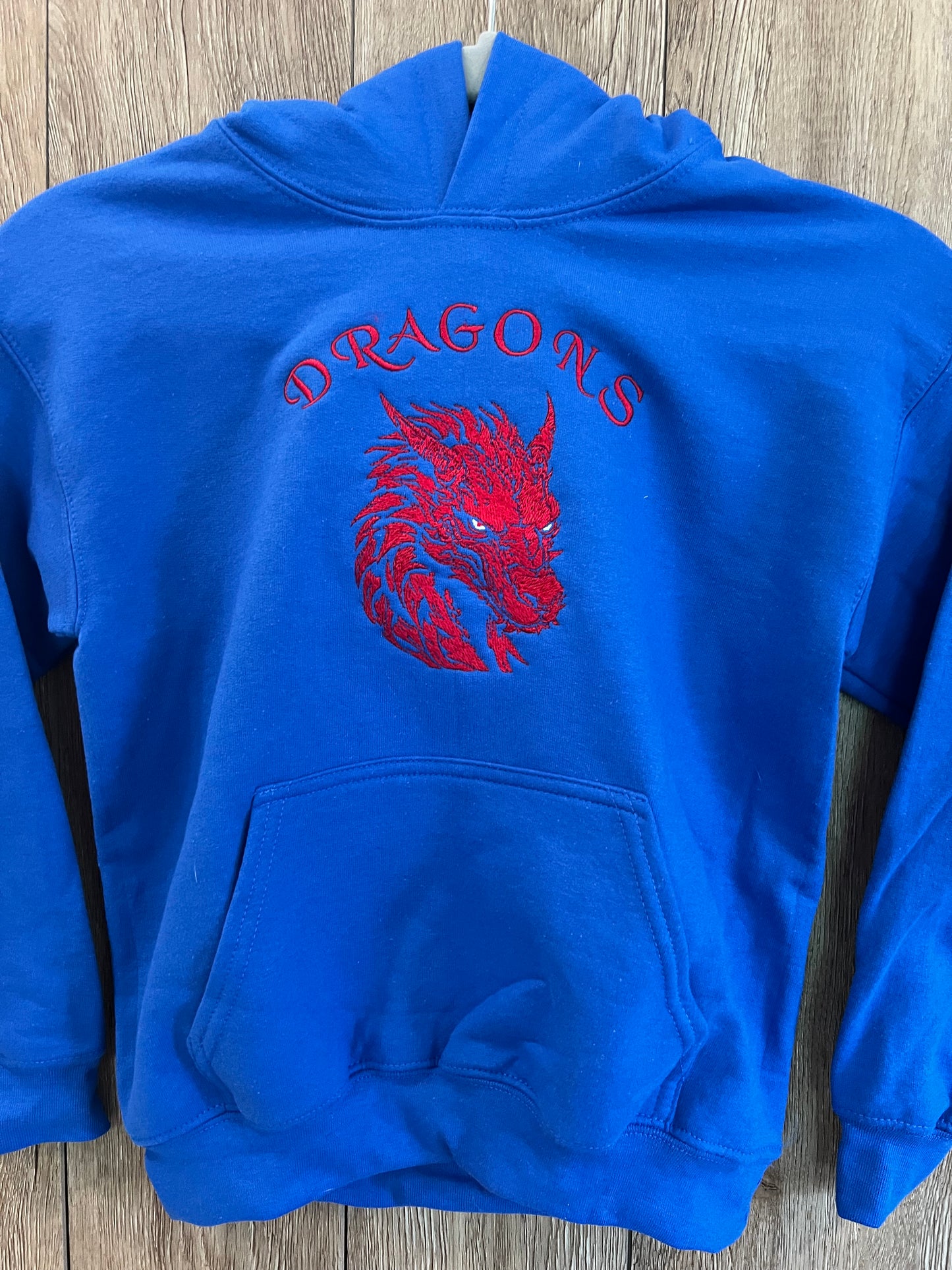 Youth Hooded Sweatshirt with Fierce Dragon