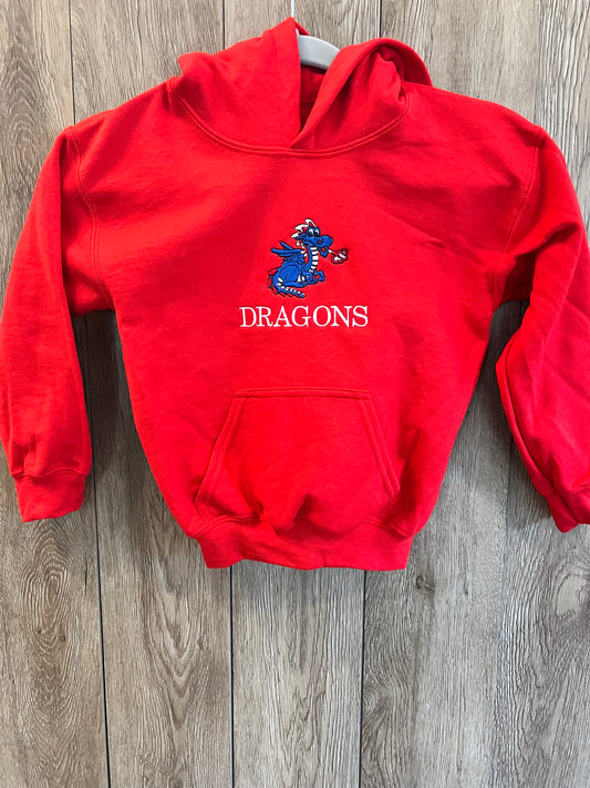 Youth Hooded Sweatshirt with Cute Dragon