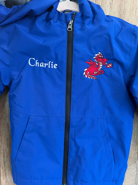 Youth Waterproof Insulated Jacket with cute dragon