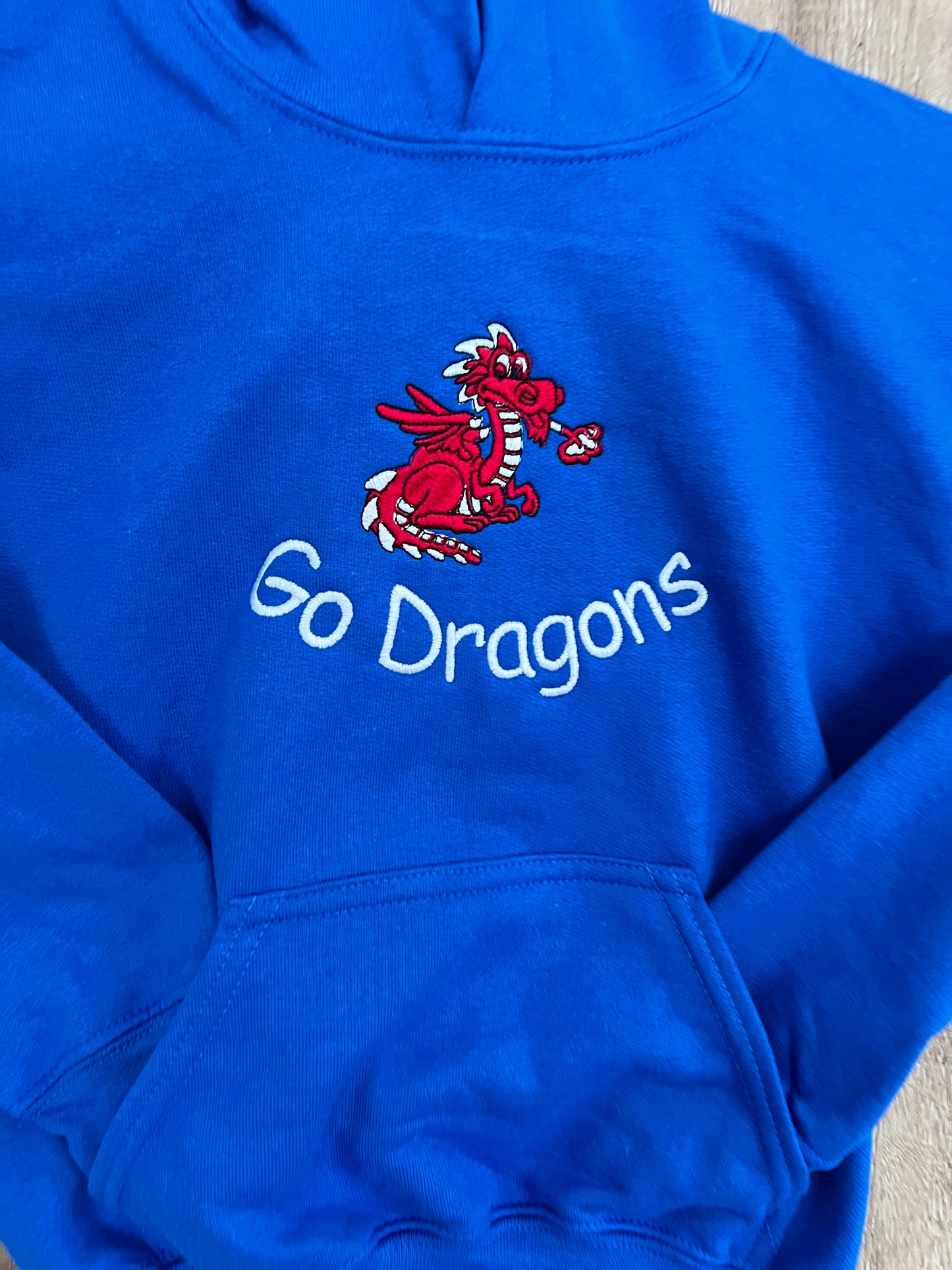 Youth Hooded Sweatshirt with Cute Dragon