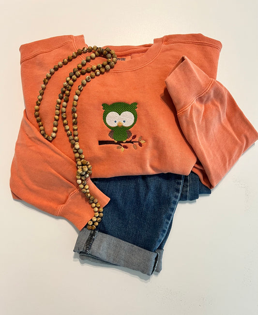 Owl on a Branch Sweatshirt