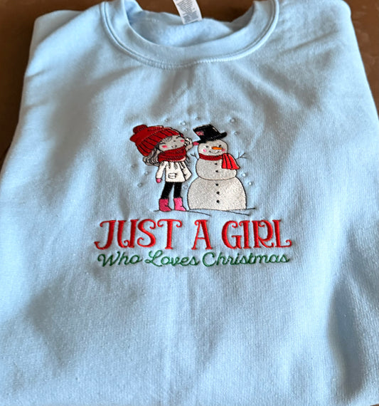 Just a Girl Who Loves Christmas -  Crewneck Sweatshirt