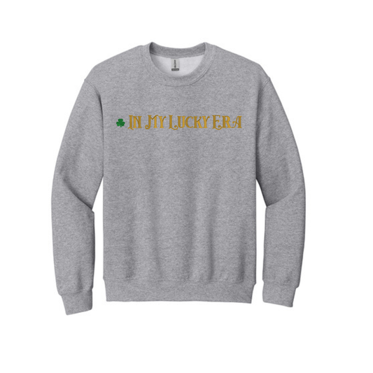 Embroidered Sweatshirt In My Lucky Era | St Patrick's Day Crewneck | Fun Irish Sweater