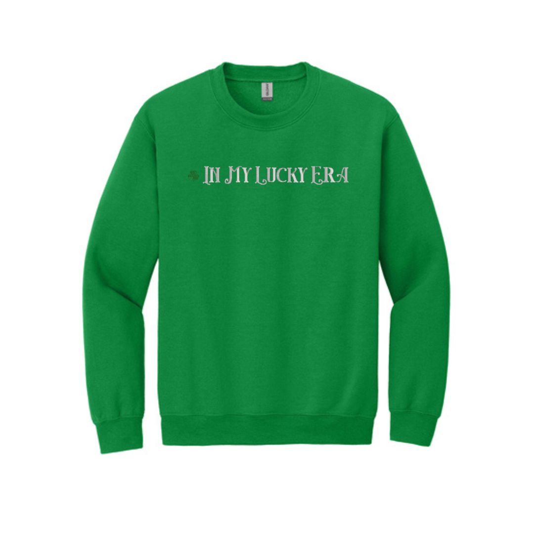 Embroidered Sweatshirt In My Lucky Era | St Patrick's Day Crewneck | Fun Irish Sweater