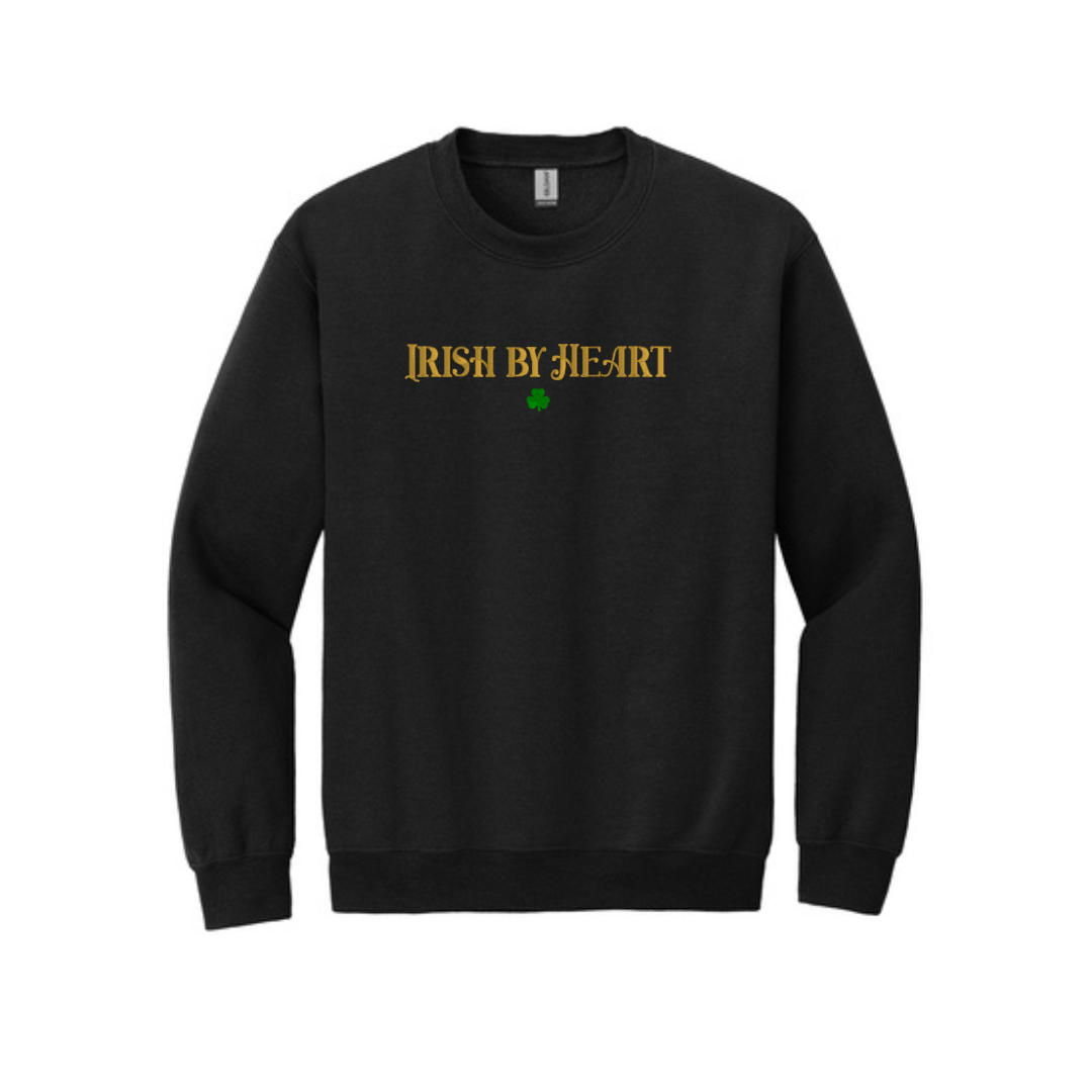 Embroidered Irish By Heart Sweatshirt  | St Patrick's Day Crewneck | Fun Irish Sweater | St Patty's Day Top
