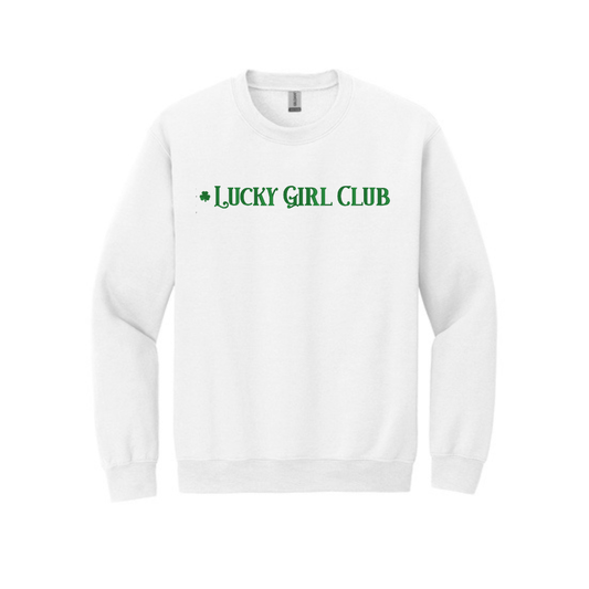 Embroidered Lucky Girl Club Sweatshirt | St Patrick's Day Crewneck
