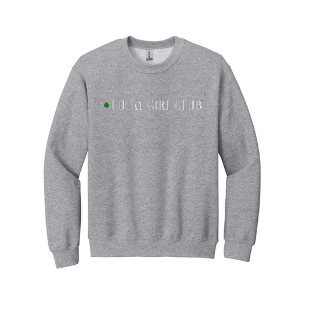Embroidered Lucky Girl Club Sweatshirt | St Patrick's Day Crewneck
