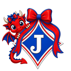 Youth Sweatshirt with Cute Girl Dragon with Bow and Bow Logo - DTF Print