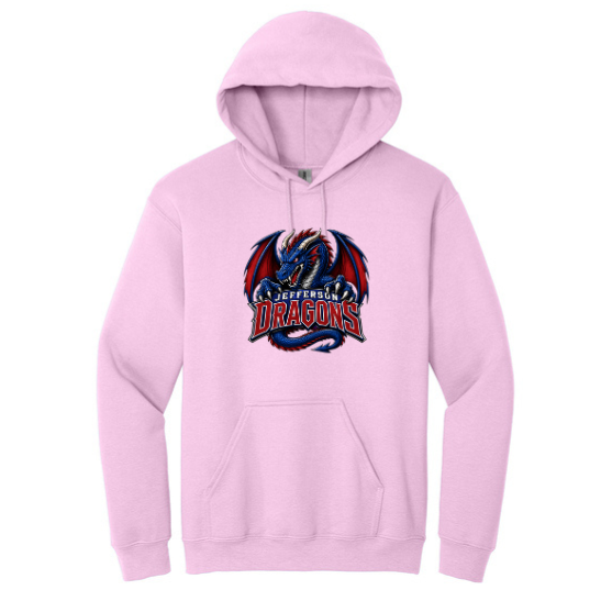 Sweatshirt with Fierce, Fighting Jefferson Dragon - DTF Print