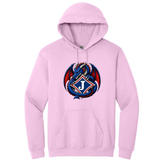 Sweatshirt with Fierce Dragon Protecting the Jefferson logo - DTF Print