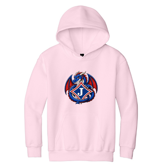 Youth Sweatshirt with Teen Dragon and Jefferson Logo - DTF Print