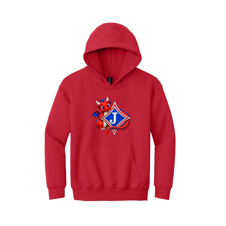 Youth Sweatshirt with Dragon Trail Wrapped Logo in DTF Print