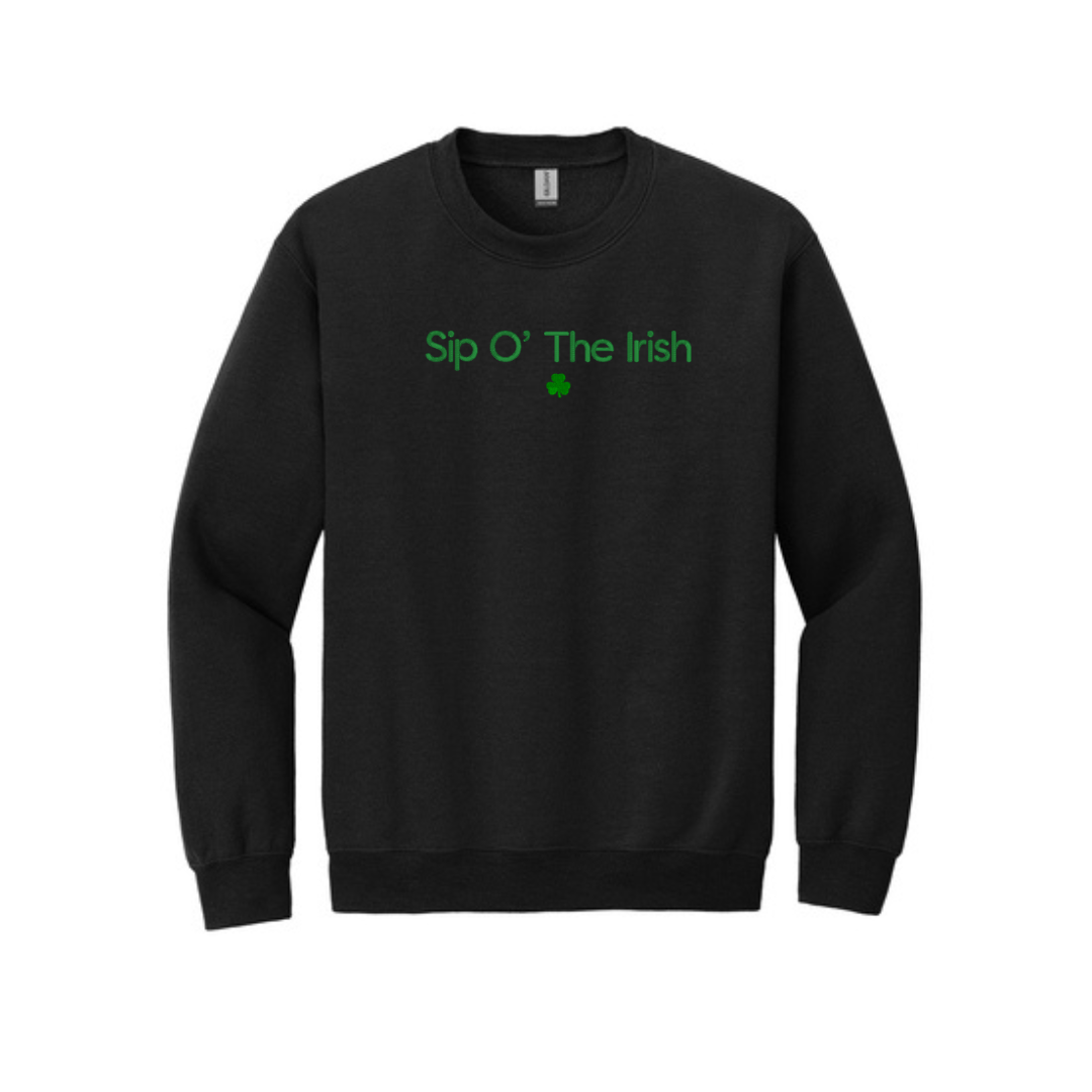 Embroidered Sip O the Irish  Sweatshirt  | St Patrick's Day Crewneck | Fun Irish Sweater | St Patty's Day Top