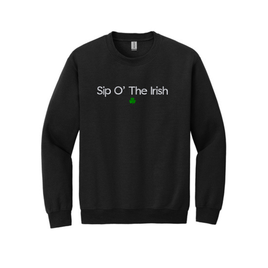 Embroidered Sip O the Irish  Sweatshirt  | St Patrick's Day Crewneck | Fun Irish Sweater | St Patty's Day Top