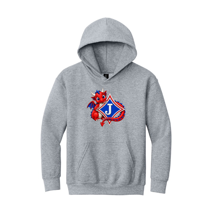 Youth Sweatshirt with Dragon Trail Wrapped Logo in DTF Print