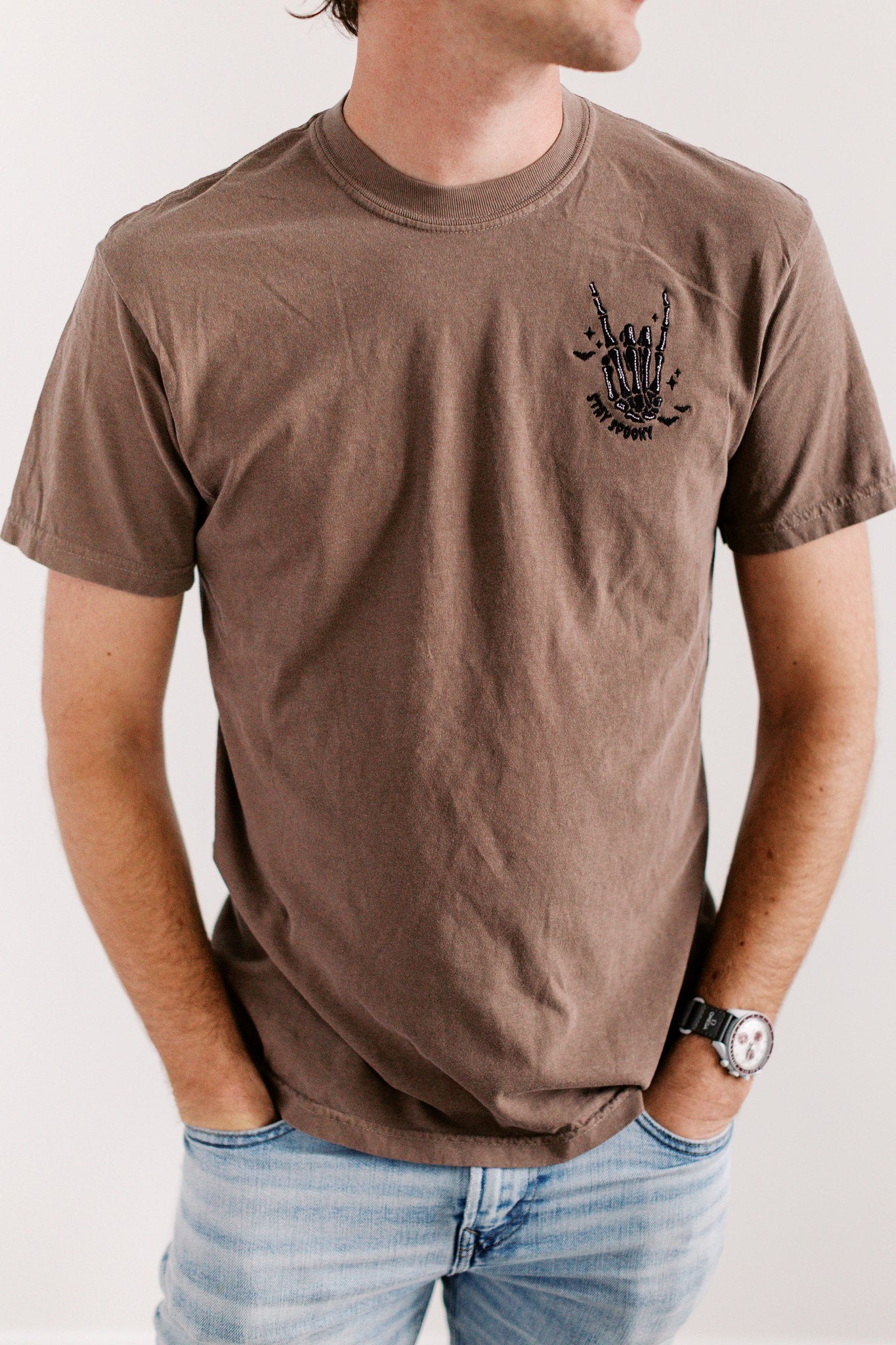 Stay Spooky Halloween Shirt | Fall Season Top | Embroidered Halloween Shirt