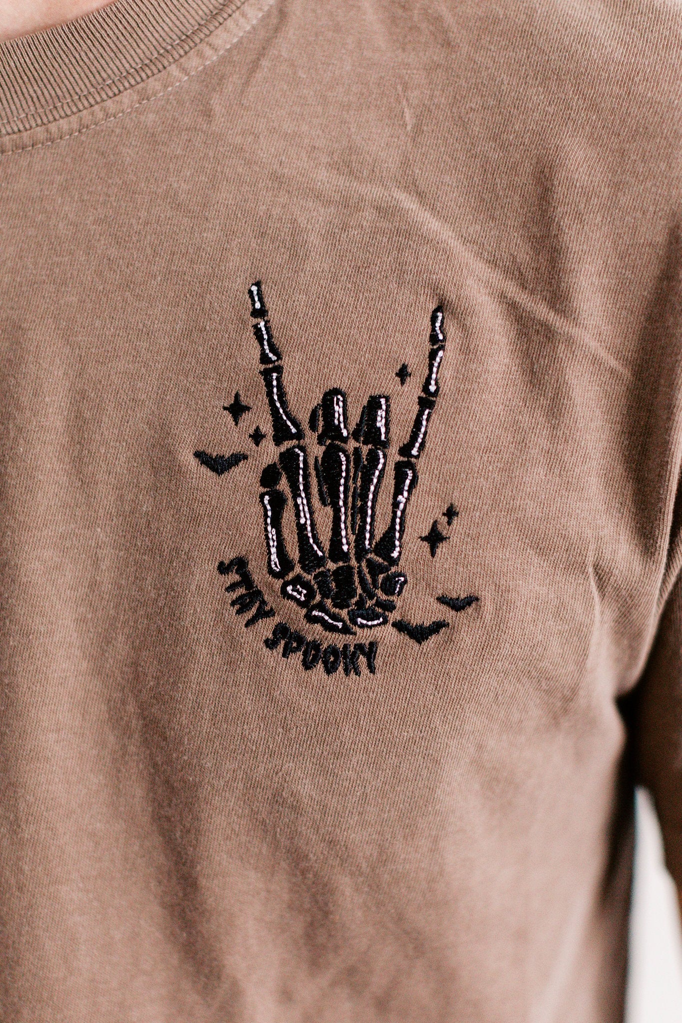 Stay Spooky Halloween Shirt | Fall Season Top | Embroidered Halloween Shirt